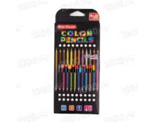 Карандаши цветные Star Color, 12 шт, 24 цвета, двухсторонние, дерево, трехгранные