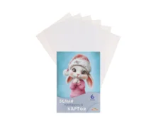 Картон белый АппликА Пушистик, мелованный, А4, 6 л