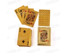 Карты игральные Gold, 54 л, пластиковые, золото