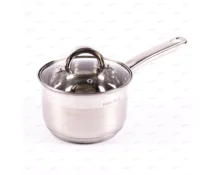 Кастрюля из нержавеющей стали KV2251, 1,9 л, 16 см, индукция, стеклянная крышка