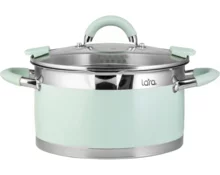 Кастрюля lara MINT LR02-543, 4,4 л, 22*12 см, нержавеющая сталь, индукция
