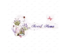 Ключница Лаванда Ключик открытого типа на 4 крючка, 30*15 см
