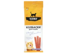 Колбаски для кошек TiTBiT Двойное удовольствие, с ягнёнком и индейкой, 45 г