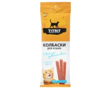 Колбаски для кошек TiTBiT Двойное удовольствие, с лососем и форелью, 45 г