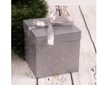 Коробка подарочная НГ, Фабрика Чудес, 15*15*15 см, с бантом, складная
