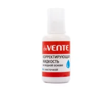 Корректирующая жидкость deVente, кисточка, водная основа, 20 мл