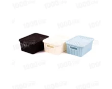 Корзина для хранения универсальная с крышкой, 25*18*10 см, пластик