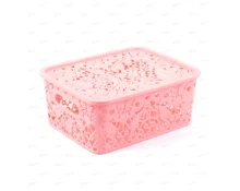 Корзина для хранения универсальная с крышкой, 26*20*10 см, пластик