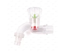 Кран садовый 1/2", 10 см, прозрачный, пластиковый, быстросъем