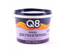 Краска водно-дисперсионная Formula Q8, интерьерная, белоснежная, полиакрил, 2,7 кг