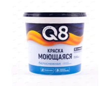 Краска водно-дисперсионная Formula Q8, моющаяся, белоснежная, полиакрил, 1,4 кг
