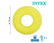 Круг для плавания INTEX "Неоновый холод" 59262, диаметр 91см, от 9 лет, надувной