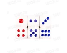 Кубики игральные, упаковка 6 шт