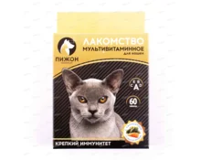 Лакомство для кошек Пижон Крепкий иммунитет, с ламинарией и форелью, 60 таблеток