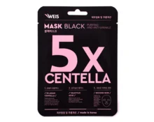 Маска для лица WEIS Black с центеллой азиатской и салициловой кислотой, 25 г