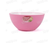 Миска Fresh Line М701, 1,5 л, пластик, бело-розовая