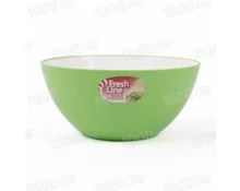 Миска Fresh Line М701, 1,5 л, пластик, бело-зелёная