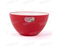 Миска Fresh Line М701, 3 л, пластик, бело-красная