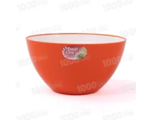 Миска Fresh Line М701, 3 л, пластик, бело-оранжевая