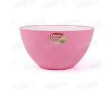 Миска Fresh Line М701, 3 л, пластик, бело-розовая