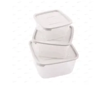 Набор контейнеров для продуктов Унико, 3 шт, квадратные, 0,45, 0,9, 1,4 л