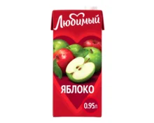 Напиток сокосодержащий Любимый Яблоко, 0,95 л