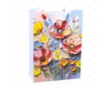 Пакет подарочный Цветы 3D, 44*31*12 см