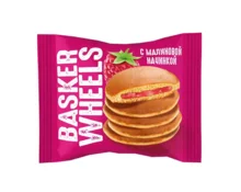 Панкейк Basker Wheels с желейной начинкой со вкусом малины, 36 г