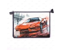 Папка для труда MAZARI Красное авто пластиковая, А4, молния сверху, 325*230*100 мм