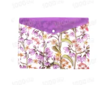 Папка на кнопке Flowers А4
