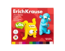 Пластилин ErichKrause Jolly Friends со стеком, 12 цветов