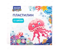 Пластилин MAZARI Классический со стеком, 12 цветов, 240 г