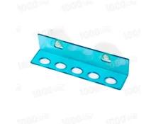 Подставка для зубных щеток на присоске, 15*3 см, пластик, синяя
