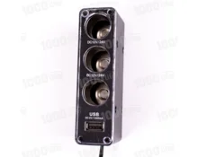 Разветвитель прикуривателя LS-0035, 3 выхода, 1 USB, 12-24В