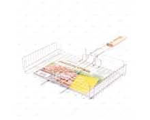 Решетка гриль LESNIKOVO, для курицы, нержавеющая сталь, 380*260 мм