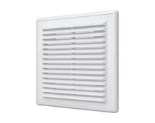Решетка вентиляционная, 150*150 мм, белая, сетка