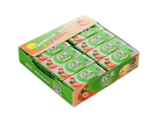 Резинка жевательная HUANFU Клубника-арбуз, кубики с наполнителем, 21,5 г