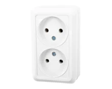 Розетка двойная IN HOME BOLLETO, 16А, IР20, 230 В, открытая установка, белая