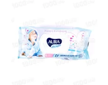 Салфетки влажные AURA Ultra comfort детские с витамином Е и алоэ, 120 шт