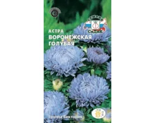 Семена Астра Воронежская голубая, СеДек, пионовидная, 0,2 гр, Евро