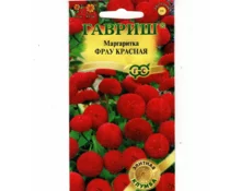 Семена Маргаритка Фрау Красная, Гавриш, в пробирке, 4 шт, Евро