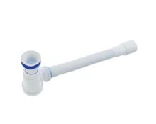 Сифон для ванны VIRPLAST МИНИ Элит, 1 1/2"*40 мм, гофра, 40*50 мм, нерж сетка, пробка