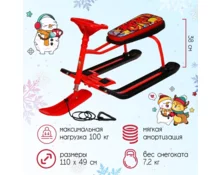 Снегокат NiKA kids Тимка спорт 1+, граффити на красном
