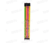 Карандаш чернографитный Star Color, пластик, круглый, с ластиком