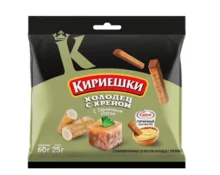Сухарики Кириешки, со вкусом холодца с хреном и горчичным соусом Calve, 85 г