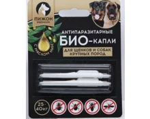 БИО-капли от паразитов  Пижон Premium для щенков и собак крупных пород, 25-40 кг, 2*2 мл