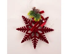 Украшение елочное Бархат Снежинка, 15*15 см