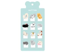 Закладки- флажки MESHU Sweety kitty пластиковые фигурные, 20 л, 9 дизайнов