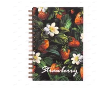 Записная книжка А5 Strawberry, клетка, на гребне, 80 листов