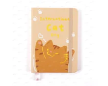 Записная книжка А6 Cat day, клетка, 80 листов